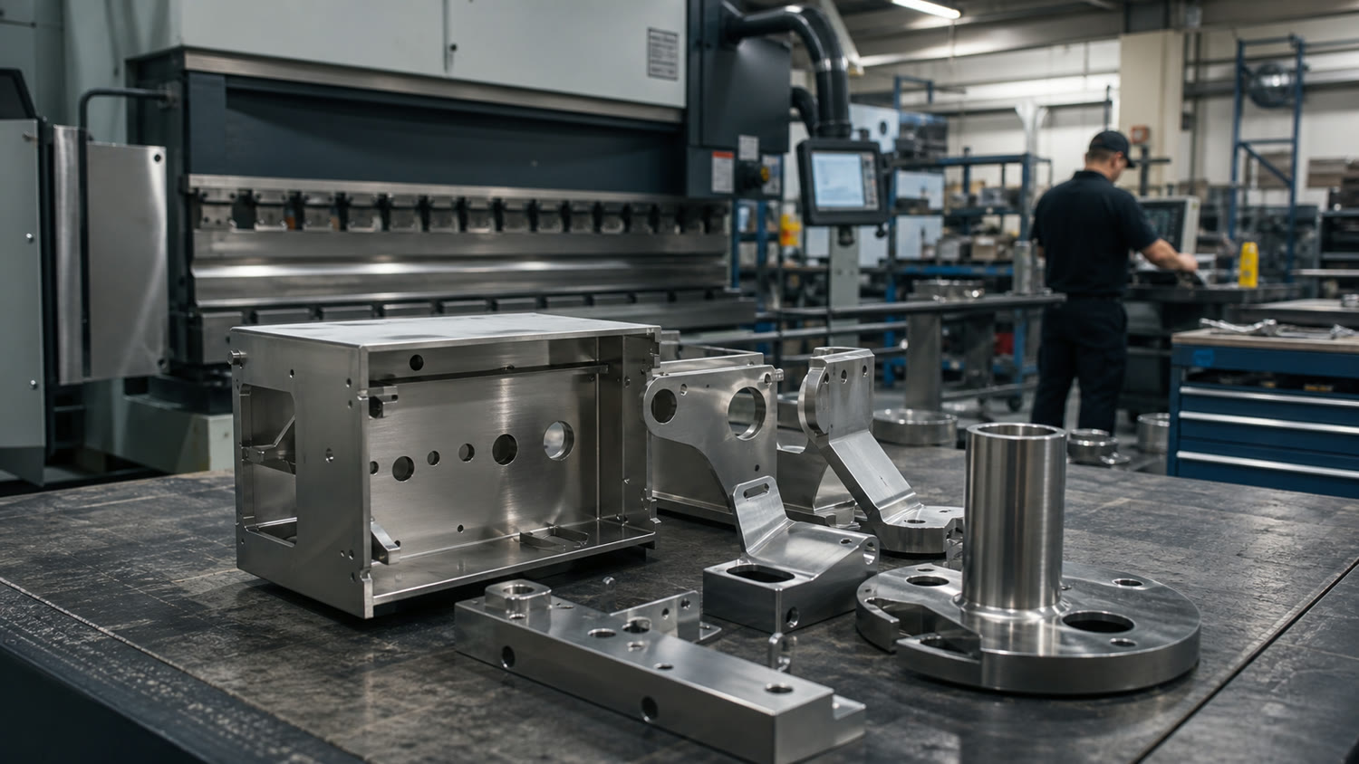 Precision fabricated and machined metal components